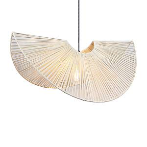 LOTUS ΦΩΤΙΣΤΙΚΟ ΟΡΟΦΗΣ 81x46x32cm ΜΕΤΑΛΛΟ ΦΥΣΙΚΟ RATTAN