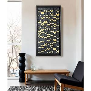 WILDERNESS ΠΙΝΑΚΑΣ ΔΙΑΚΟΣΜΗΣΗΣ 50x100x3cm ΧΑΡΤΙ ΜΑΥΡΟ ΧΡΥΣΟ ΓΥΑΛΙ ΜΑΥΡΟ