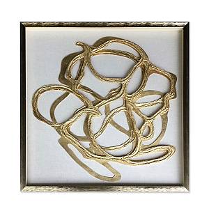 WILD SOUL ΠΙΝΑΚΑΣ ΔΙΑΚΟΣΜΗΣΗΣ 80x80x4cm MDF ΧΡΥΣΟ ΛΕΥΚΟ ΓΥΑΛΙ ΧΡΥΣΟ