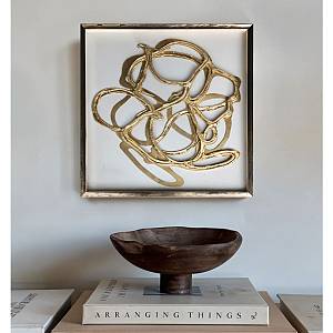 WILD SOUL ΠΙΝΑΚΑΣ ΔΙΑΚΟΣΜΗΣΗΣ 80x80x4cm MDF ΧΡΥΣΟ ΛΕΥΚΟ ΓΥΑΛΙ ΧΡΥΣΟ