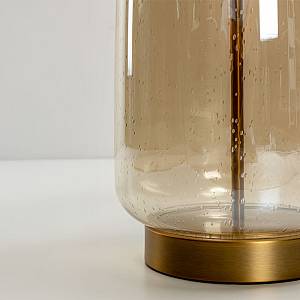 BEXLEY ΦΩΤΙΣΤΙΚΟ ΕΠΙΤΡΑΠΕΖΙΟ 43x43x79cm ΓΥΑΛΙ ΜΕΛΙ ΧΡΥΣΟ ΛΙΝΟ ΜΠΕΖ