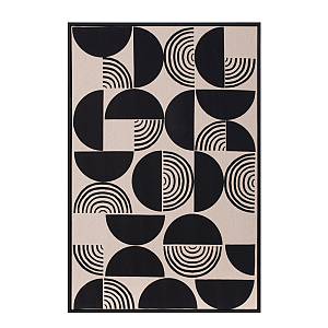 POSITIVE VIBES ΠΙΝΑΚΑΣ ΔΙΑΚΟΣΜΗΣΗΣ 60x90x4cm ΛΙΝΟ ΛΕΥΚΟ ΜΑΥΡΟ ΞΥΛΟ ΜΑΥΡΟ