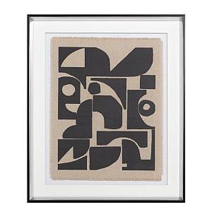 DO MORE ΠΙΝΑΚΑΣ ΔΙΑΚΟΣΜΗΣΗΣ 50x60x4cm ΓΥΑΛΙ ΛΕΥΚΟ ΜΑΥΡΟ ΞΥΛΟ ΜΑΥΡΟ