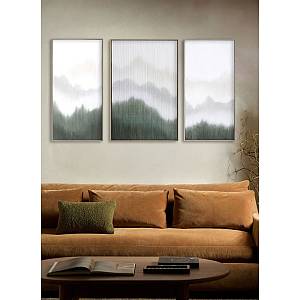 LOST IN NATURE ΠΙΝΑΚΑΣ ΔΙΑΚΟΣΜΗΣΗΣ 45x90x5cm ΚΑΜΒΑΣ ΛΕΥΚΟ ΠΡΑΣΙΝΟ ΞΥΛΟ ΦΥΣΙΚΟ