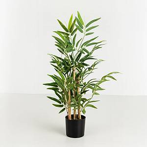 BAMBOO ΦΥΤΟ ΤΕΧΝΗΤΟ ΣΕ ΓΛΑΣΤΡΑ 70cm POLYESTER ΠΡΑΣΙΝΟ PVC