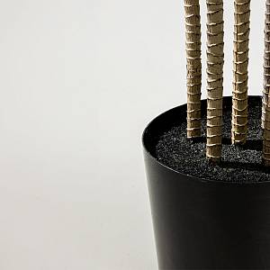 VELVET TREE ΔΕΝΤΡΟ ΤΕΧΝΗΤΟ ΣΕ ΓΛΑΣΤΡΑ 120cm PVC ΠΡΑΣΙΝΟ ΜΑΥΡΟ ΤΣΙΜΕΝΤΟ