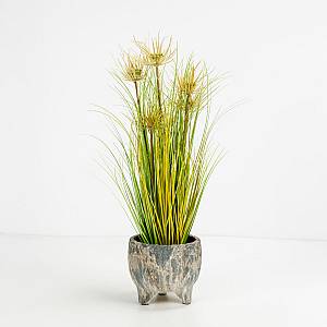 SUNNY FLOWER ΦΥΤΟ ΤΕΧΝΗΤΟ ΣΕ ΓΛΑΣΤΡΑ 70cm PVC ΠΡΑΣΙΝΟ