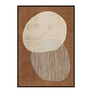 CONVEX ΠΙΝΑΚΑΣ ΔΙΑΚΟΣΜΗΣΗΣ 60x90x4cm ΚΑΜΒΑΣ TERRACOTTA ΜΠΕΖ MDF ΚΑΦΕ