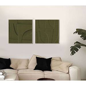 ACETE ΠΙΝΑΚΑΣ ΔΙΑΚΟΣΜΗΣΗΣ 77x77x4cm MDF ΛΑΔΙ PVC ΦΥΛΛΟ ΦΥΣΙΚΟ