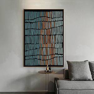 RUSTIC MIRAGE ΠΙΝΑΚΑΣ ΔΙΑΚΟΣΜΗΣΗΣ 80x120x4cm ΚΑΜΒΑΣ ΠΟΛΥΧΡΩΜΟ ΞΥΛΟ ΚΑΦΕ