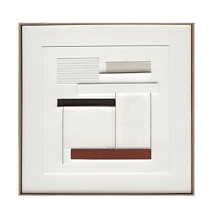 RORTER ΠΙΝΑΚΑΣ ΔΙΑΚΟΣΜΗΣΗΣ 80x80x5cm ΚΑΜΒΑΣ ΛΕΥΚΟ ΜΠΕΖ TERRACOTTA ΜΑΥΡΟ ΞΥΛΟ ΦΥΣΙΚΟ