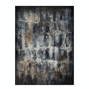 TERRYN ΠΙΝΑΚΑΣ ΔΙΑΚΟΣΜΗΣΗΣ 90x120x4cm ΚΑΜΒΑΣ ΜΠΛΕ ΓΚΡΙ ΚΑΦΕ ΜΠΕΖ ΞΥΛΟ