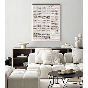 ELYSIAN ΠΙΝΑΚΑΣ ΔΙΑΚΟΣΜΗΣΗΣ 90x120x5cm ΚΑΜΒΑΣ ΛΕΥΚΟ ΜΠΕΖ ΚΑΦΕ ΓΚΡΙ ΞΥΛΟ ΦΥΣΙΚΟ