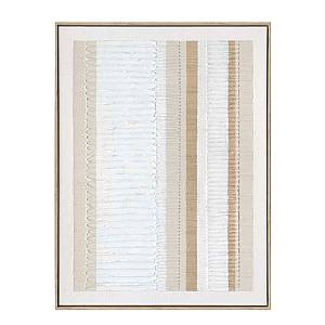 EVIK SAND ΠΙΝΑΚΑΣ ΔΙΑΚΟΣΜΗΣΗΣ 60x80x4cm ΚΑΜΒΑΣ ΛΕΥΚΟ ΜΠΕΖ ΞΥΛΟ ΦΥΣΙΚΟ