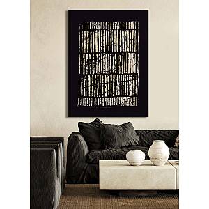 MULTIPLY ΠΙΝΑΚΑΣ ΔΙΑΚΟΣΜΗΣΗΣ 90x120x4cm ΚΑΜΒΑΣ ΜΑΥΡΟ ΜΠΕΖ MDF ΜΑΥΡΟ