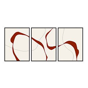 RENEWAL ΠΙΝΑΚΑΣ SET 3ΤΜΧ 80x180x4cm ΚΑΜΒΑΣ ΛΕΥΚΟ ΜΠΟΡΝΤΩ MDF ΜΑΥΡΟ