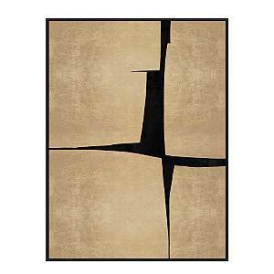 ATTRACTION ΠΙΝΑΚΑΣ ΔΙΑΚΟΣΜΗΣΗΣ 90x120x4cm ΚΑΜΒΑΣ ΧΡΥΣΟ ΜΑΥΡΟ MDF ΜΑΥΡΟ