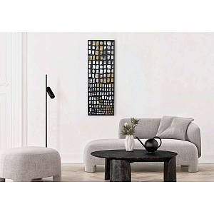 PIC ΠΙΝΑΚΑΣ ΔΙΑΚΟΣΜΗΣΗΣ 40x120x2cm ΜΕΤΑΛΛΟ ΜΑΥΡΟ ΧΡΥΣΟ MDF ΛΕΥΚΟ