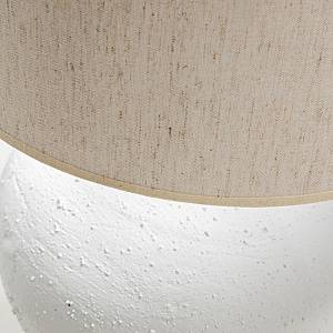 SANTORINI ΦΩΤΙΣΤΙΚΟ ΕΠΙΤΡΑΠΕΖΙΟ 30x30x60cm ΚΕΡΑΜΙΚΟ ΛΕΥΚΟ ΛΙΝΟ ΜΠΕΖ