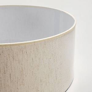 SANTORINI ΦΩΤΙΣΤΙΚΟ ΕΠΙΤΡΑΠΕΖΙΟ 30x30x60cm ΚΕΡΑΜΙΚΟ ΛΕΥΚΟ ΛΙΝΟ ΜΠΕΖ