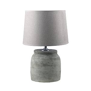 LINDOS ΦΩΤΙΣΤΙΚΟ ΕΠΙΤΡΑΠΕΖΙΟ 24x24x54cm ΚΕΡΑΜΙΚΟ ΜΕΝΤΑ ΓΚΡΙ ΛΙΝΟ ΜΠΕΖ