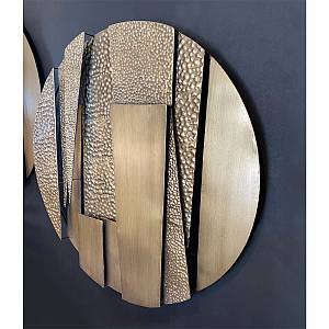 HELIOS ΔΙΑΚΟΣΜΗΤΙΚΟ ΤΟΙΧΟΥ 82x7x82cm ΜΕΤΑΛΛΟ ΧΡΥΣΟ