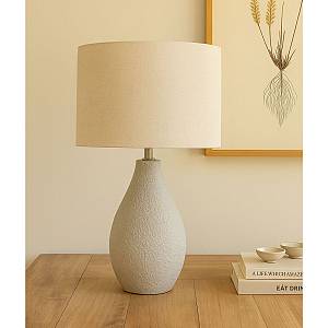 PADER ΦΩΤΙΣΤΙΚΟ ΕΠΙΤΡΑΠΕΖΙΟ 20x20x59cm ΚΕΡΑΜΙΚΟ ΛΕΥΚΟ ΛΙΝΟ ΜΠΕΖ