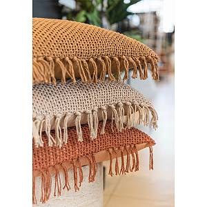 ARNAV ΔΙΑΚΟΣΜΗΤΙΚΟ ΜΑΞΙΛΑΡΙ 45x45cm ΥΦΑΣΜΑ CARAMEL POLYESTER