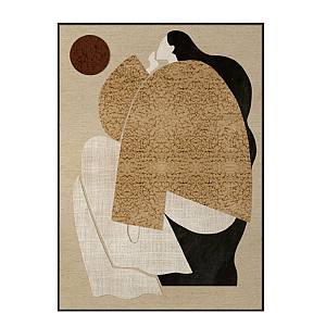 AMIT A ΠΙΝΑΚΑΣ ΔΙΑΚΟΣΜΗΤΙΚΟΣ ΜΕ ΚΟΡΝΙΖΑ 80x120x4.3cm ΚΑΜΒΑΣ ΜΠΕΖ ΛΕΥΚΟ ΜΑΥΡΟ PS