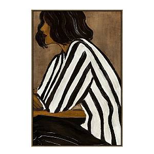 STILL BEAUTY ΠΙΝΑΚΑΣ ΔΙΑΚΟΣΜΗΤΙΚΟΣ ΜΕ ΚΟΡΝΙΖΑ 80x120x4cm ΚΑΜΒΑΣ ΚΑΦΕ ΜΑΥΡΟ PP