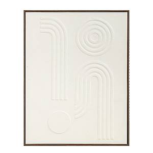 CURVA 1 ΠΙΝΑΚΑΣ ΔΙΑΚΟΣΜΗΤΙΚΟΣ ΜΕ ΚΟΡΝΙΖΑ 70x90x3.8cm ΚΑΜΒΑΣ BEIGE BEIGE ΞΥΛΟ ΦΥΣΙΚΟ