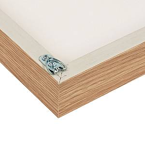 LA ROCCIA II ΠΙΝΑΚΑΣ ΔΙΑΚΟΣΜΗΤΙΚΟΣ ΜΕ ΚΟΡΝΙΖΑ 80x80x3.8cm ΚΑΜΒΑΣ ΚΑΦΕ BEIGE ΞΥΛΟ ΦΥΣΙΚΟ