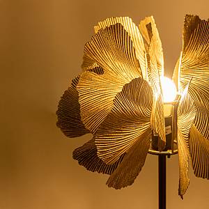 BLOSSOM ΦΩΤΙΣΤΙΚΟ ΕΠΙΤΡΑΠΕΖΙΟ 34.5x34.5x55cm ΜΕΤΑΛΛΟ BROWN GOLD ΜΑΥΡΟ