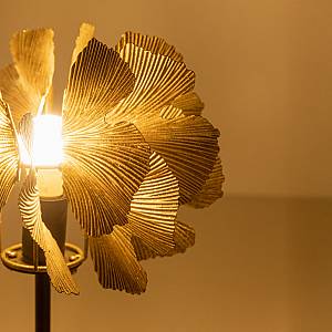 BLOSSOM ΦΩΤΙΣΤΙΚΟ ΕΠΙΤΡΑΠΕΖΙΟ 41x41x65cm ΜΕΤΑΛΛΟ BROWN GOLD ΜΑΥΡΟ