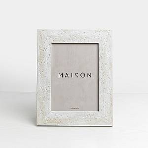 LITHOS ΚΟΡΝΙΖΑ 18.6x1.5x23.7cm POLYRESIN ΛΕΥΚΟ BEIGE ΓΥΑΛΙ