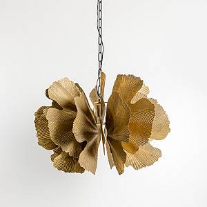 BLOSSOM ΦΩΤΙΣΤΙΚΟ ΚΡΕΜΑΣΤΟ 71x71x50cm ΜΕΤΑΛΛΟ BROWN GOLD