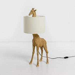GIRAFFA ΦΩΤΙΣΤΙΚΟ ΕΠΙΤΡΑΠΕΖΙΟ 30x26x68cm POLYRESIN ΦΥΣΙΚΟ ΥΦΑΣΜΑ