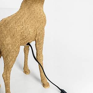 GIRAFFA ΦΩΤΙΣΤΙΚΟ ΕΠΙΤΡΑΠΕΖΙΟ 30x26x68cm POLYRESIN ΦΥΣΙΚΟ ΥΦΑΣΜΑ