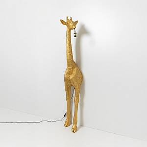 GIRAFE ΦΩΤΙΣΤΙΚΟ ΕΠΙΔΑΠΕΔΙΟ 42x35x196cm FIBERGLASS ΧΡΥΣΟ
