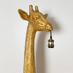 GIRAFE ΦΩΤΙΣΤΙΚΟ ΕΠΙΔΑΠΕΔΙΟ 42x35x196cm FIBERGLASS ΧΡΥΣΟ