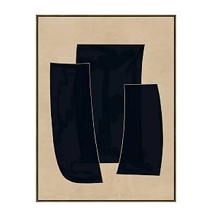 VISUELLE ΠΙΝΑΚΑΣ ΔΙΑΚΟΣΜΗΤΙΚΟΣ ΜΕ ΚΟΡΝΙΖΑ 90x120x4cm ΚΑΜΒΑΣ ΜΠΕΖ ΜΑΥΡΟ ΞΥΛΟ ΦΥΣΙΚΟ