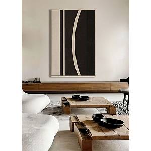 SOLAIRE A ΠΙΝΑΚΑΣ ΔΙΑΚΟΣΜΗΤΙΚΟΣ ΜΕ ΚΟΡΝΙΖΑ 80x120x4cm ΚΑΜΒΑΣ ΚΑΦΕ ΣΚΟΥΡΟ ΜΠΕΖ ΞΥΛΟ ΦΥΣΙΚΟ