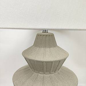 ELYSIA ΦΩΤΙΣΤΙΚΟ ΕΠΙΤΡΑΠΕΖΙΟ 35x35x58cm ΚΕΡΑΜΙΚΟ ΓΚΡΙ ΑΝΟΙΧΤΟ ΛΙΝΟ ΛΕΥΚΟ