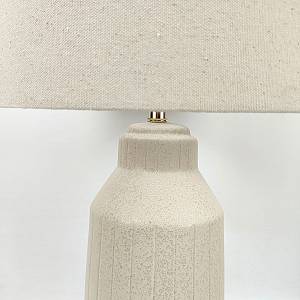 ONIA ΦΩΤΙΣΤΙΚΟ ΕΠΙΤΡΑΠΕΖΙΟ 30x30x53cm ΚΕΡΑΜΙΚΟ ΜΠΕΖ ΛΙΝΟ ΜΠΕΖ