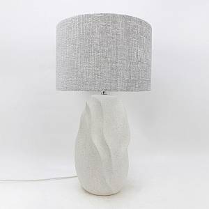 INIR ΦΩΤΙΣΤΙΚΟ ΕΠΙΤΡΑΠΕΖΙΟ 32x32x57cm ΚΕΡΑΜΙΚΟ ΜΠΕΖ ΛΙΝΟ ΓΚΡΙ