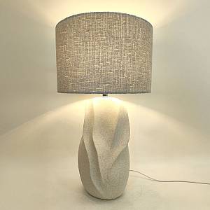 INIR ΦΩΤΙΣΤΙΚΟ ΕΠΙΤΡΑΠΕΖΙΟ 32x32x57cm ΚΕΡΑΜΙΚΟ ΜΠΕΖ ΛΙΝΟ ΓΚΡΙ