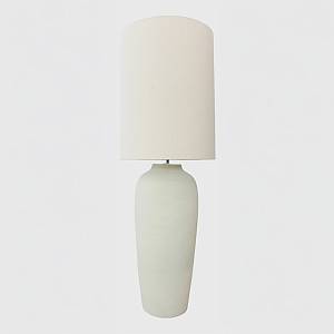 EONIA ΦΩΤΙΣΤΙΚΟ ΕΠΙΤΡΑΠΕΖΙΟ 35x35x101cm ΚΕΡΑΜΙΚΟ ΛΕΥΚΟ ΛΙΝΟ ΛΕΥΚΟ