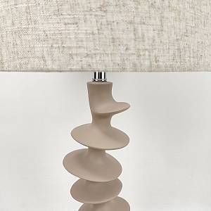 STRIO ΦΩΤΙΣΤΙΚΟ ΕΠΙΤΡΑΠΕΖΙΟ 28x28x61cm RESIN ΜΠΕΖ ΛΙΝΟ ΜΠΕΖ