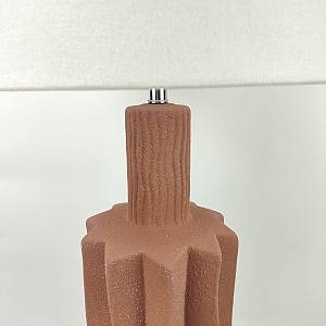 EGLI ΦΩΤΙΣΤΙΚΟ ΕΠΙΤΡΑΠΕΖΙΟ 34x34x100cm ΚΕΡΑΜΙΚΟ TERRACOTTA ΛΙΝΟ ΛΕΥΚΟ