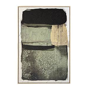 ALIGN ΠΙΝΑΚΑΣ ΔΙΑΚΟΣΜΗΤΙΚΟΣ ΜΕ ΚΟΡΝΙΖΑ 82.6x4.3x122.6cm ΚΑΜΒΑΣ ΠΡΑΣΙΝΟ ΓΚΡΙ PS